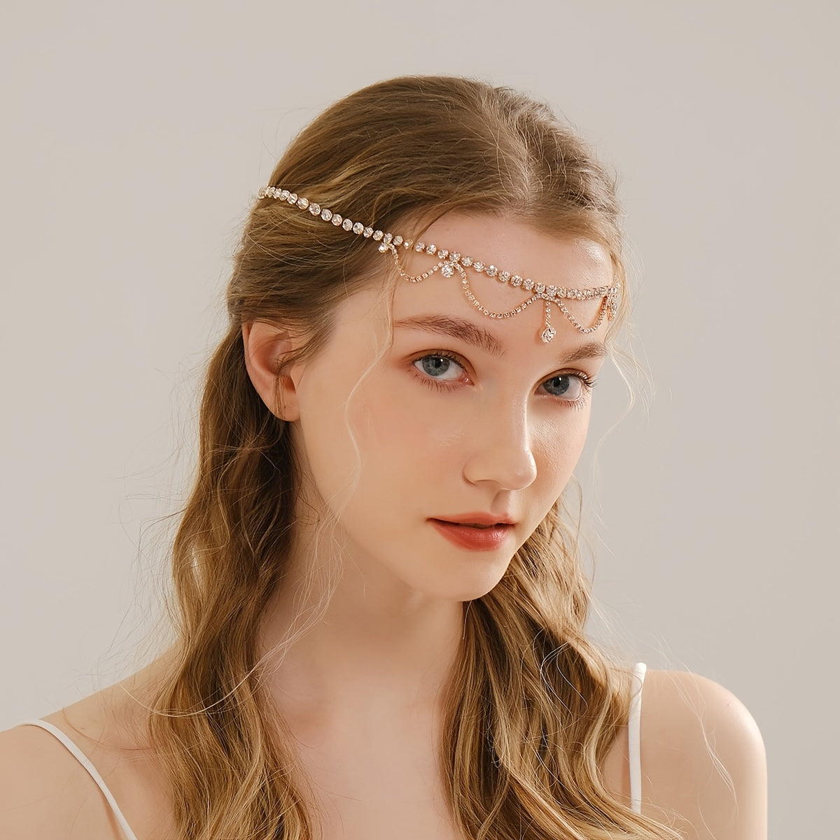 Golden Leaf Pattern Head Band Bridal Tiara Hairband