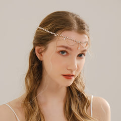 Golden Leaf Pattern Head Band Bridal Tiara Hairband