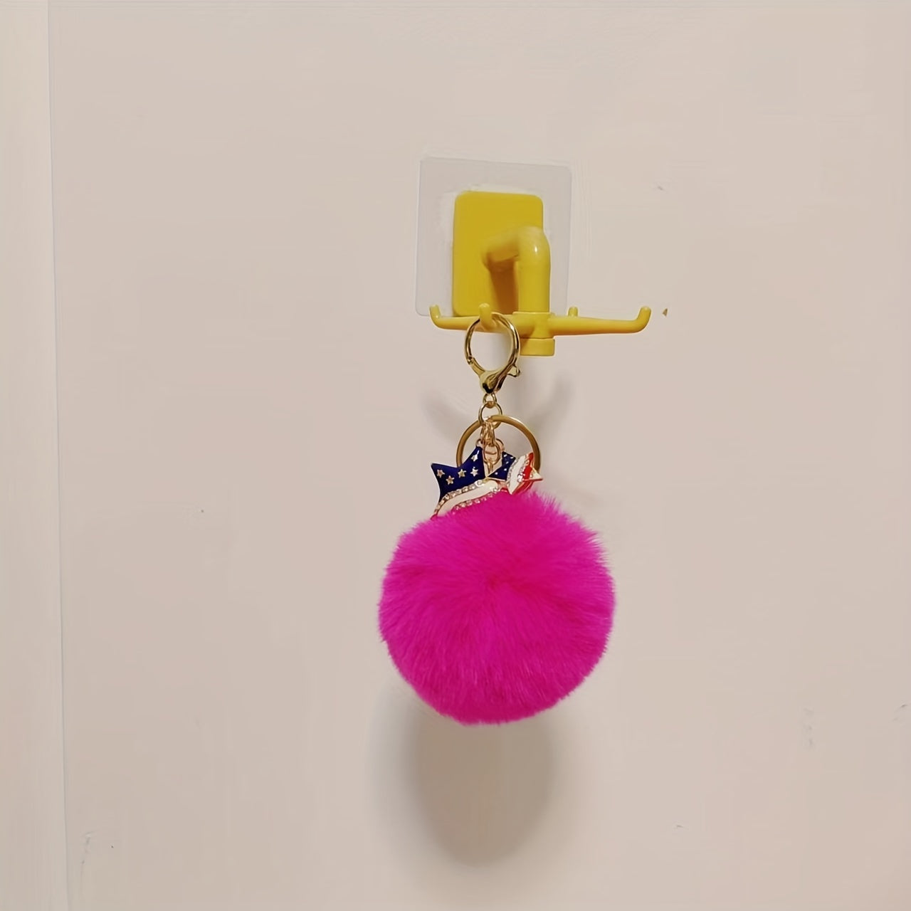 Rabbit Fur Ball Keychain for Purse Bag Pendant