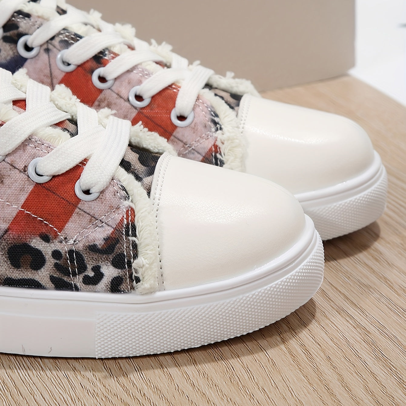 Women's Star & Striped Canvas Sneakers Low Top Flats