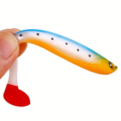 6pcs Soft Silicone Fishing Lure Minnow Bait 3.54in 4.1g for Saltwater Freshwater