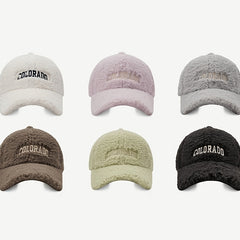 Unisex Plush Baseball Cap with Letter Embroidery for Sport