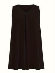 V Neck Ruched Tank Top Medium Stretch