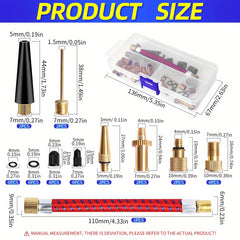 Bike Inflator Adapters Set Tire Valve Converter Nozzles Needles