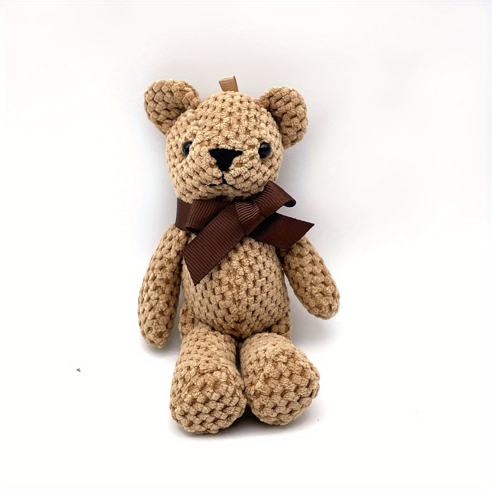 9inch Bear Stuffed Plush Toy Baby Key Pendant Doll Birthday Decor