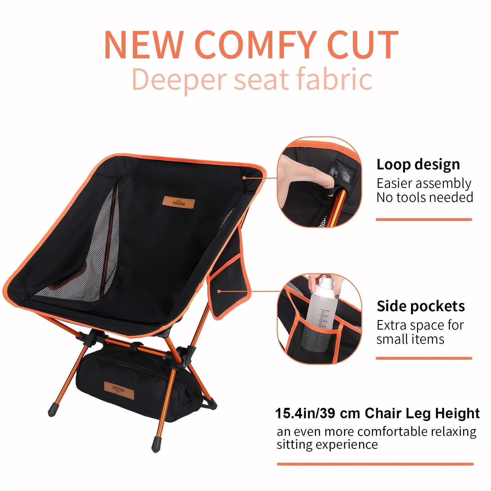 Portable Camping Chair Compact Folding Backpacking Chair