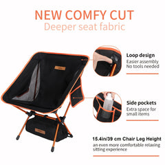 Portable Camping Chair Compact Folding Backpacking Chair