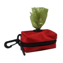 Dog Poop Bag Holder For Leash With Zipper Soft Fabric