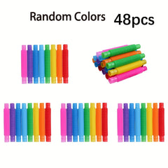 DIY Elastic Tube Toys in Random Colors Stretchable and Colorful for Kids Parties