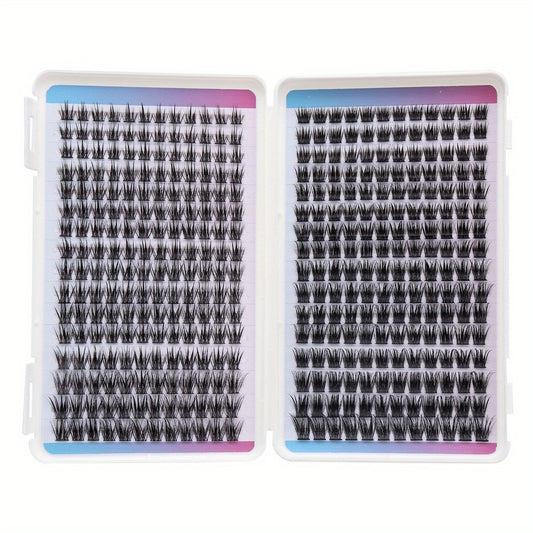 384pcs Lash Clusters DIY Extensions Natural C CurlING Wispy Lashes
