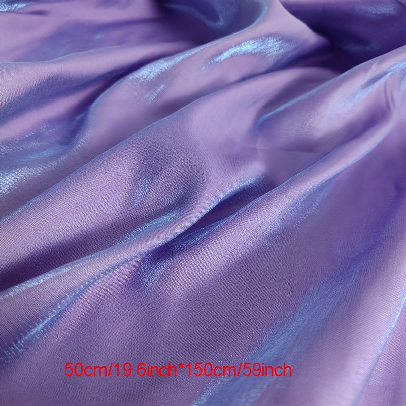 Gradient Purple Soft Glitter Satin Fabric Dress Wedding Skirt