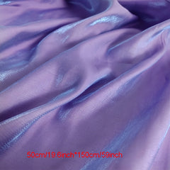 Gradient Purple Soft Glitter Satin Fabric Dress Wedding Skirt
