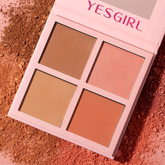 Blush Hot Pink Palette Face Makeup Blush Powder Matte 14g