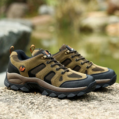 Men's Lace Up Hiking Shoes Non Slip Durable Outdoor Shoes