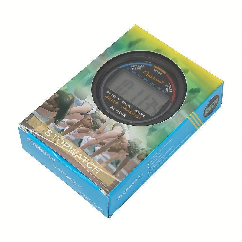 Digital Sports Stopwatch Chronograph LCD Timer Waterproof Alarm Watch