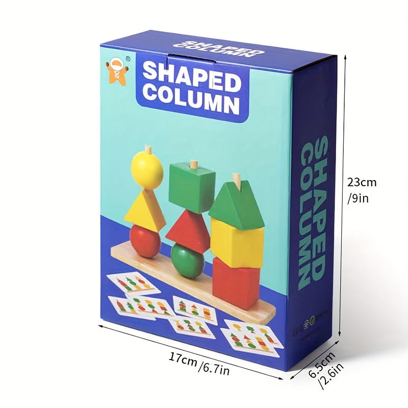 Wooden Shape Puzzles Sorting Puzzle Geometric Stacking Game