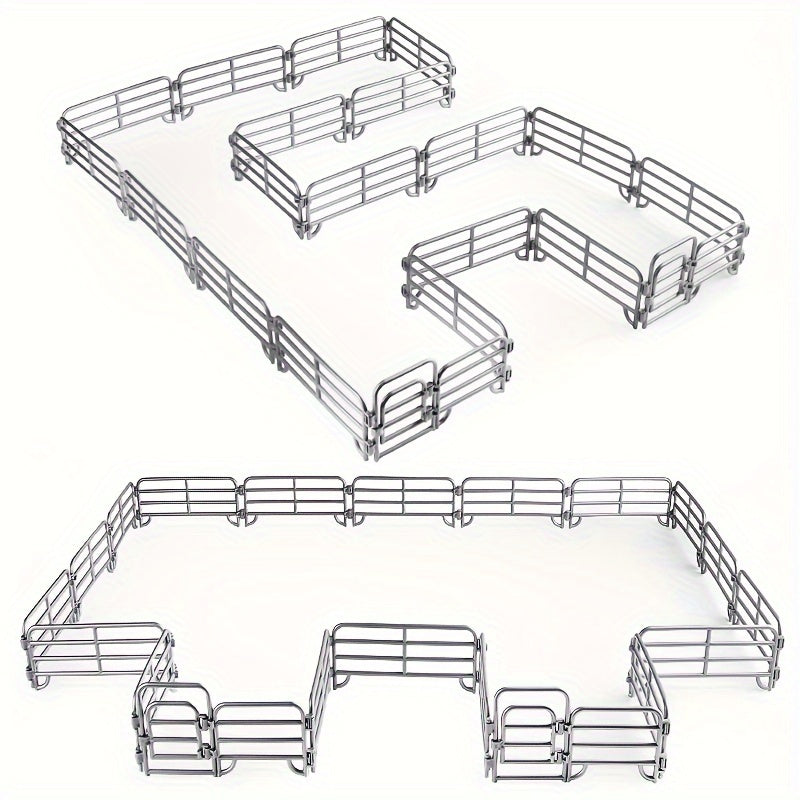Gray PVC Farm Fence Set for Sandbox & Dollhouse