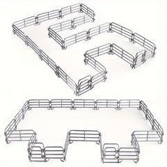 Gray PVC Farm Fence Set for Sandbox & Dollhouse