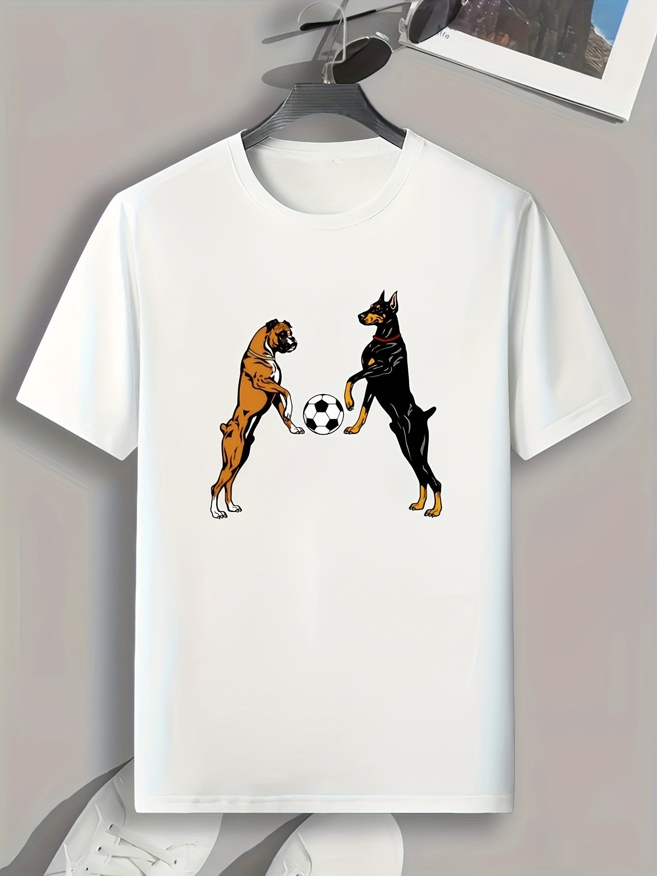Dogs Print Men's Graphic T shirt Casual Comfy Tees For Summer Mens Clothing