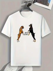 Dogs Print Men's Graphic T shirt Casual Comfy Tees For Summer Mens Clothing