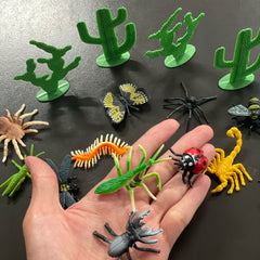 16pcs Insect Plant Model Set Cognition Puzzle Toy Holiday Decoration Party