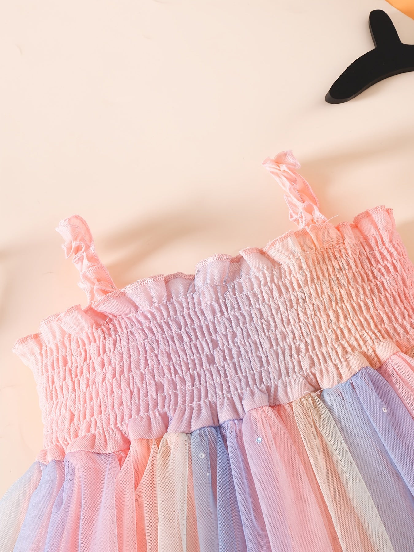 Baby Girls Rainbow Sleeveless Mesh Dress Clothes
