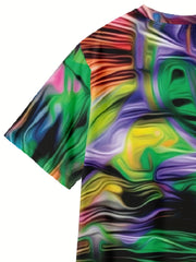 Boy's Colorful Cat 3D Graphic T-shirt Short Sleeve Tee Kid's Clothing