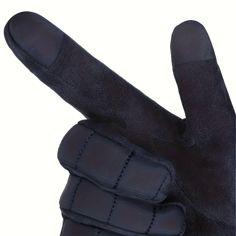 Winter Plus Velvet Windproof Touch Screen Gloves for Outdoor Cycling Skiing