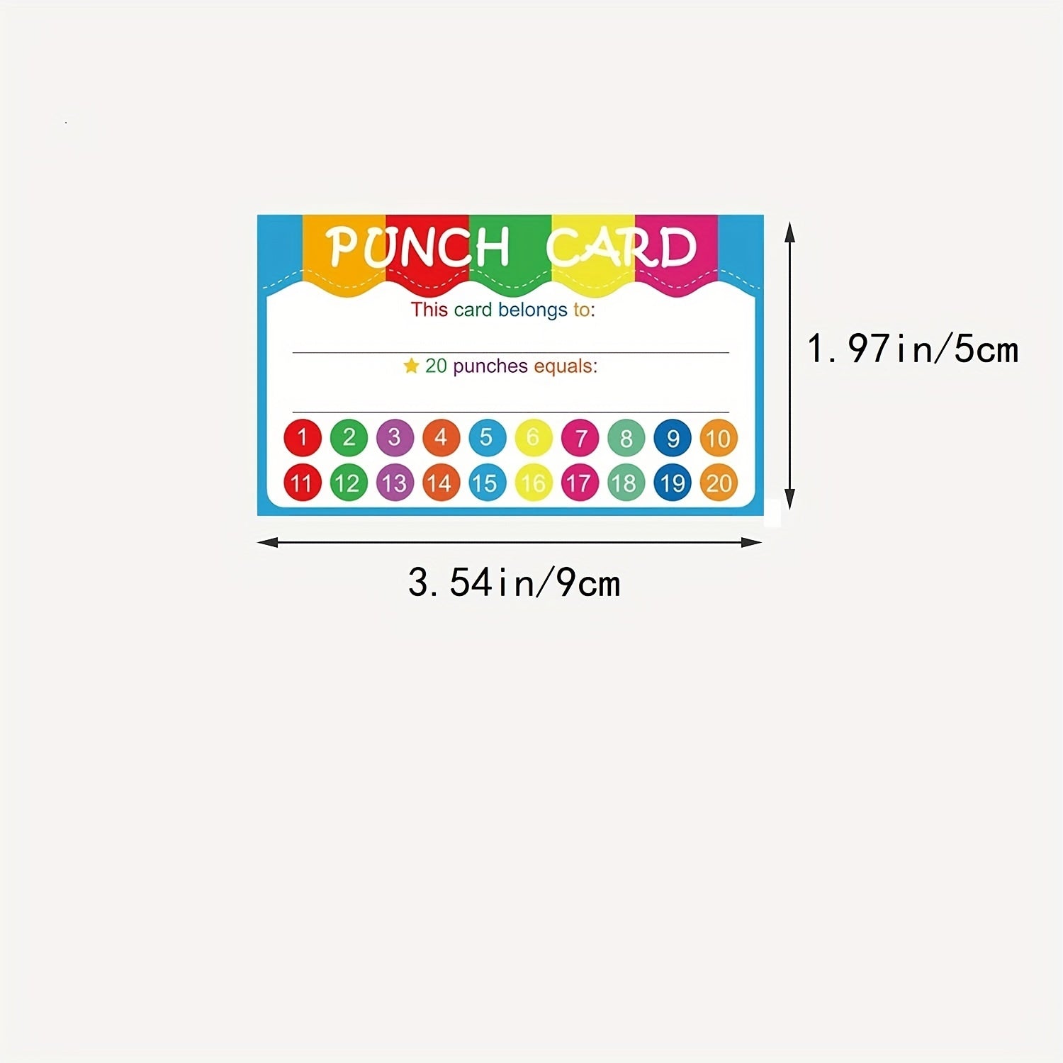 50pcs Classroom Behavior Reward Punch Cards Motivational Punch Cards