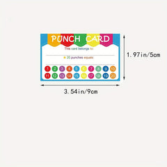 50pcs Classroom Behavior Reward Punch Cards Motivational Punch Cards