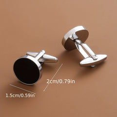 Silvery Round Shirt Cufflinks Cuff Nails Men's Fashion Jewelry