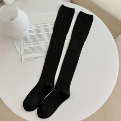 Solid Thigh High Socks Comfy Over The Knee Socks Women's Stockings