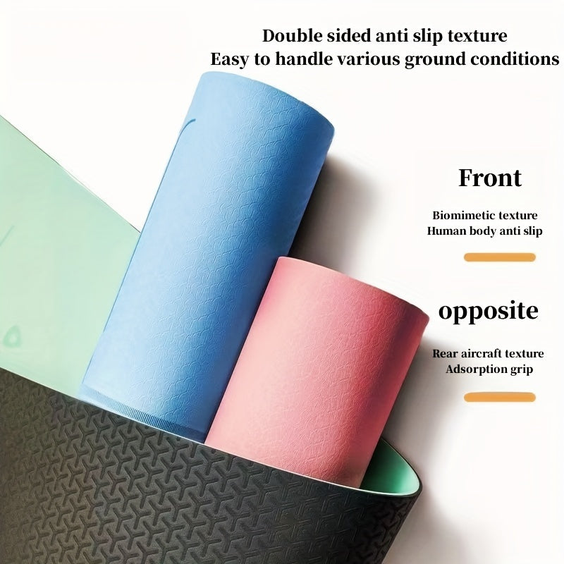Thick Non-Slip TPE Yoga Mat for Stability and Comfort
