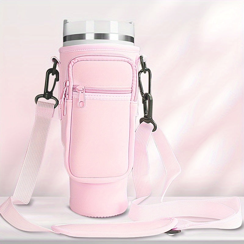 Neoprene Water Bottle Carrier Pouch 40 30Oz Cup Anti Scalding Protective Holder