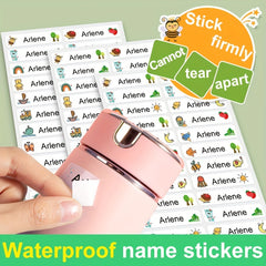 150pcs Custom Name Sticker Waterproof Label Personalized Transparent School