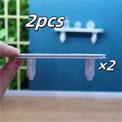 Set of 2 Mini Dollhouse Wall Display Racks - Charming Furniture for Collectors