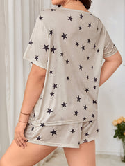 Star Print Tee & Shorts Pajama Set