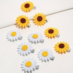 10pcs Cartoon Daisy Hair Clips for Girls
