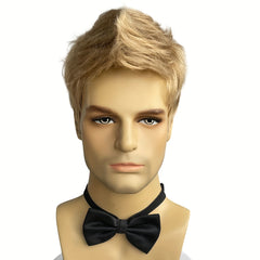 Men's Golden Dress Up Short Wig for Parties