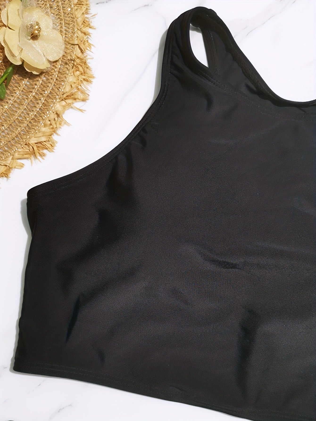 High Neck Racer Back Tankini Swimsuit