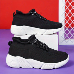 Men's Lace up Sneakers Cushioned Running Shoes