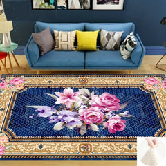 Boho Flower Pattern Kitchen Rug Anti Fatigue Carpet Mat Vintage Non Slip Rugs