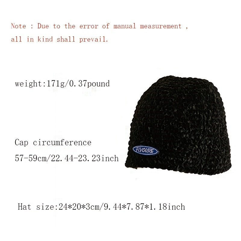 Warm Knitted Beanie Hat Unisex Vintage Street Cap Year Presents