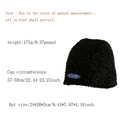 Warm Knitted Beanie Hat Unisex Vintage Street Cap Year Presents