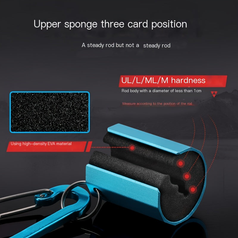 Fishing Rod Clip With Carabiner Aluminum Alloy Rod Clip Accessory