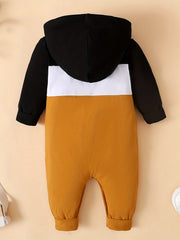 Baby Boy MINI Block Hooded Jumpsuit