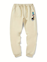 Astronaut Planet Print Men's Drawstring Sweatpants