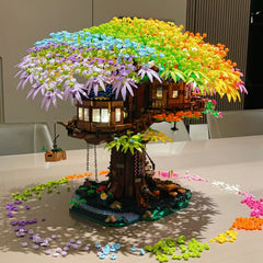 Dreamy Treehouse Model Set with Flowers and Greenery