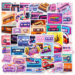 50pcs Cartoon Tape Stickers For Laptop Helmet Desktop Water Cup Decorative