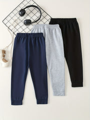 Boys Cartoon Sweatpants Set with Sun Car and Dinosaur Print